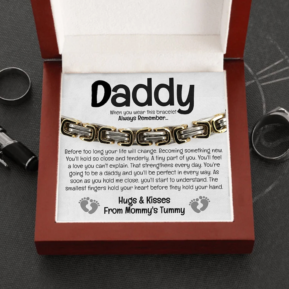 New Daddy Gifts Cuban Link Bracelet Stainless Steel Bracelet Sentimental Gifts First Father's Day-Jessemade AU