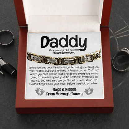 New Daddy Gifts Cuban Link Bracelet Stainless Steel Bracelet Sentimental Gifts First Father's Day-Jessemade AU