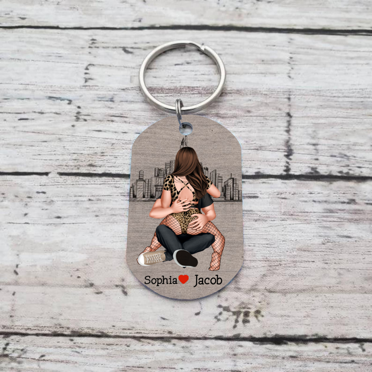 Personalised Couple Keychain Custom 2 Names Keyring "Get Home Safe" Stainless Steel Keychain - Valentine's Gift for Him/Her-Jessemade AU