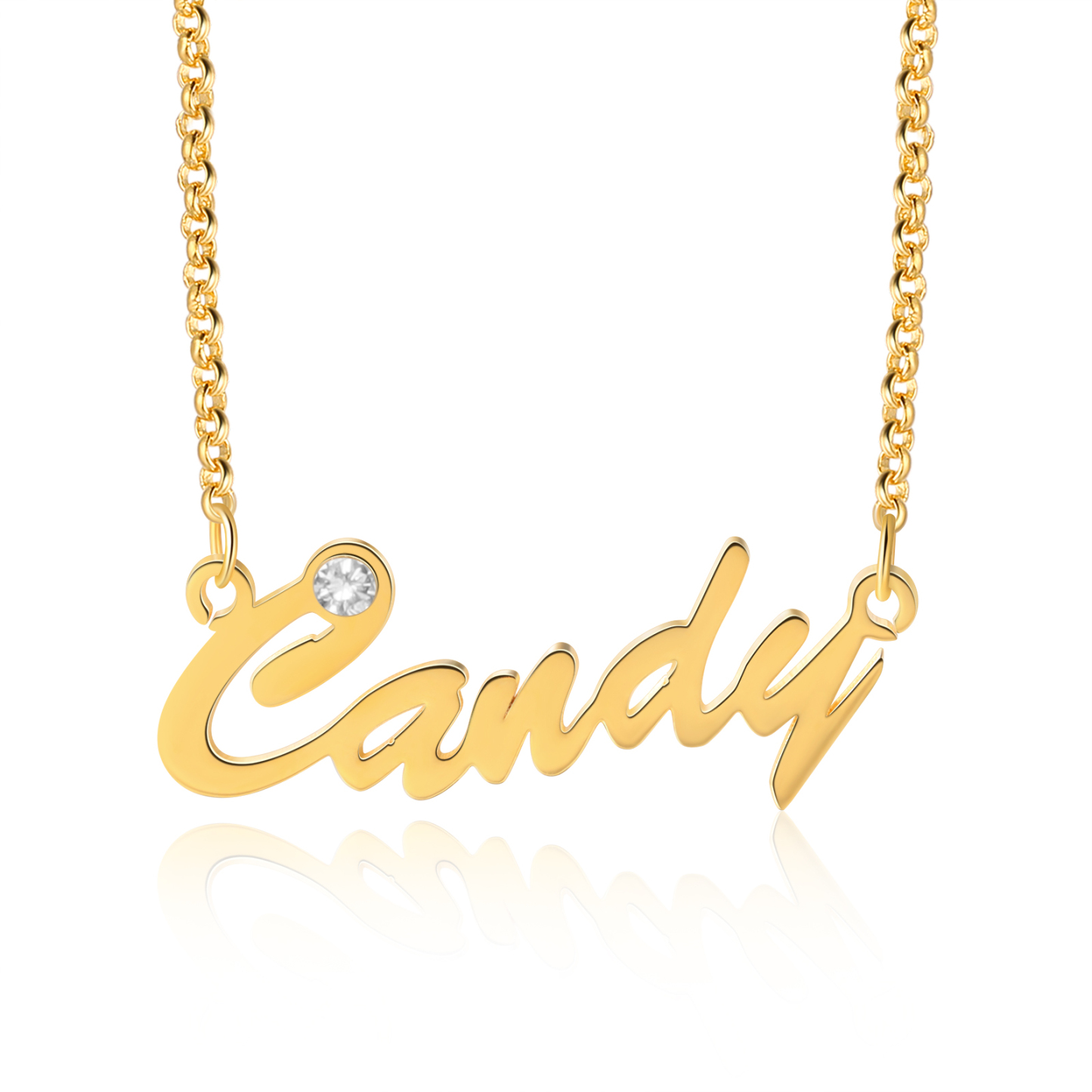 Personalised Necklace With Birthstone Custom 1 Name Necklace Gift For Women-Jessemade AU