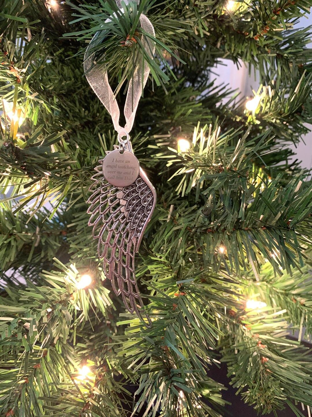 Angel Christmas Decorations for Home Pendant Angel Wings Family Tree-Jessemade AU
