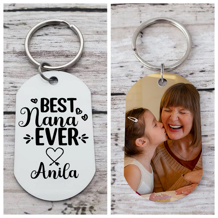 Personalised Photo and Name Keychain for Grandpa "Best Grandpa Ever" Grandparents' Day Gift-Jessemade AU