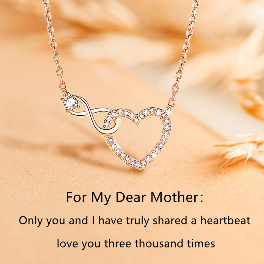 To My Mother/Daughter, Infinite Love Heart Necklace Gifts for Her-Jessemade AU
