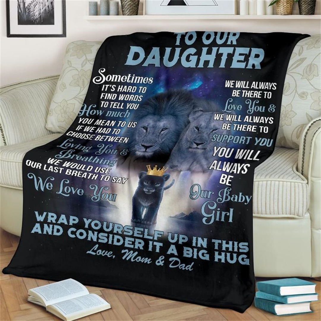 To My Daughter You'll Always Be My Baby Girl Flannel Blanket-Jessemade AU