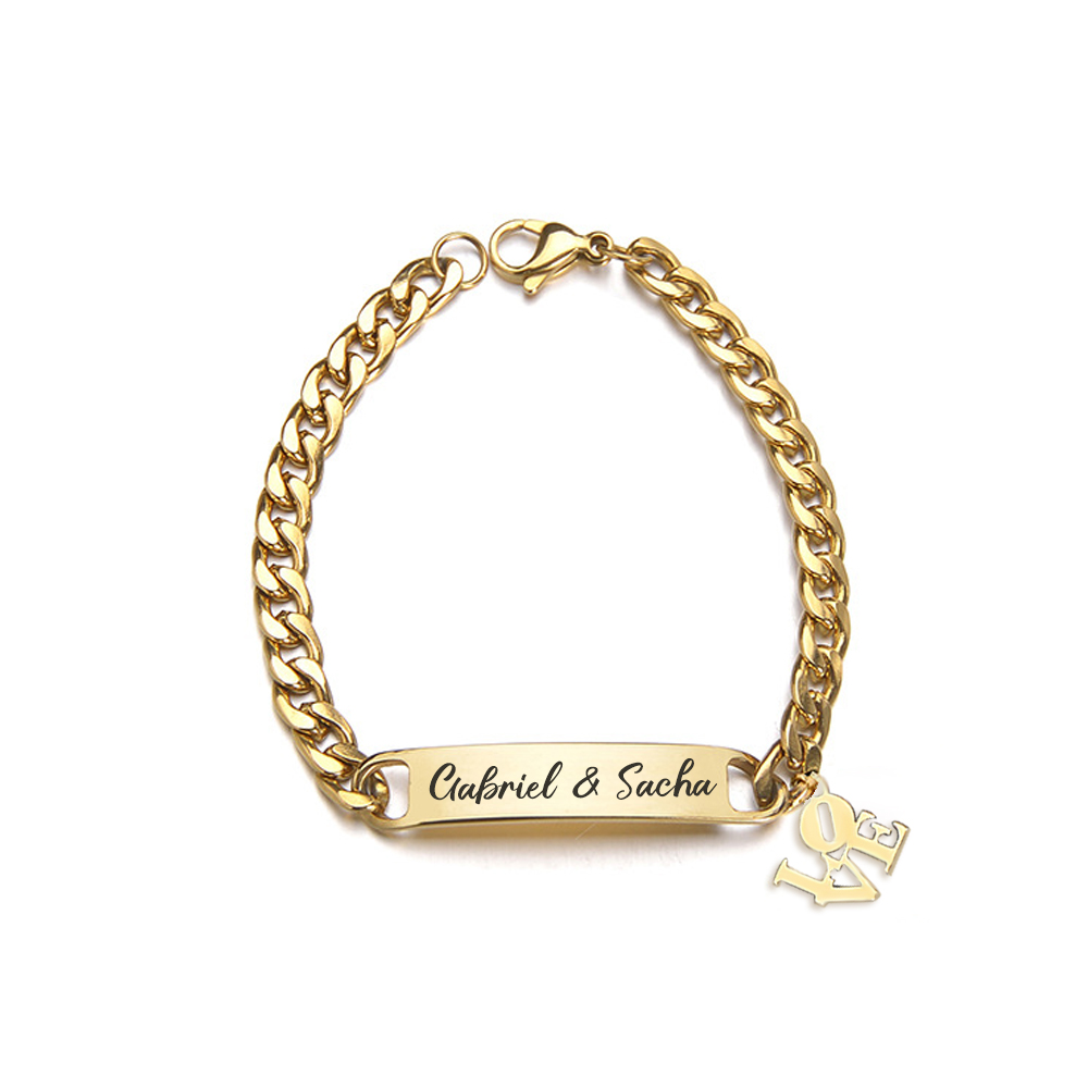 Letter Love Bracelet Personalised 1 Name Bracelet Customised Baby Gift-Jessemade AU