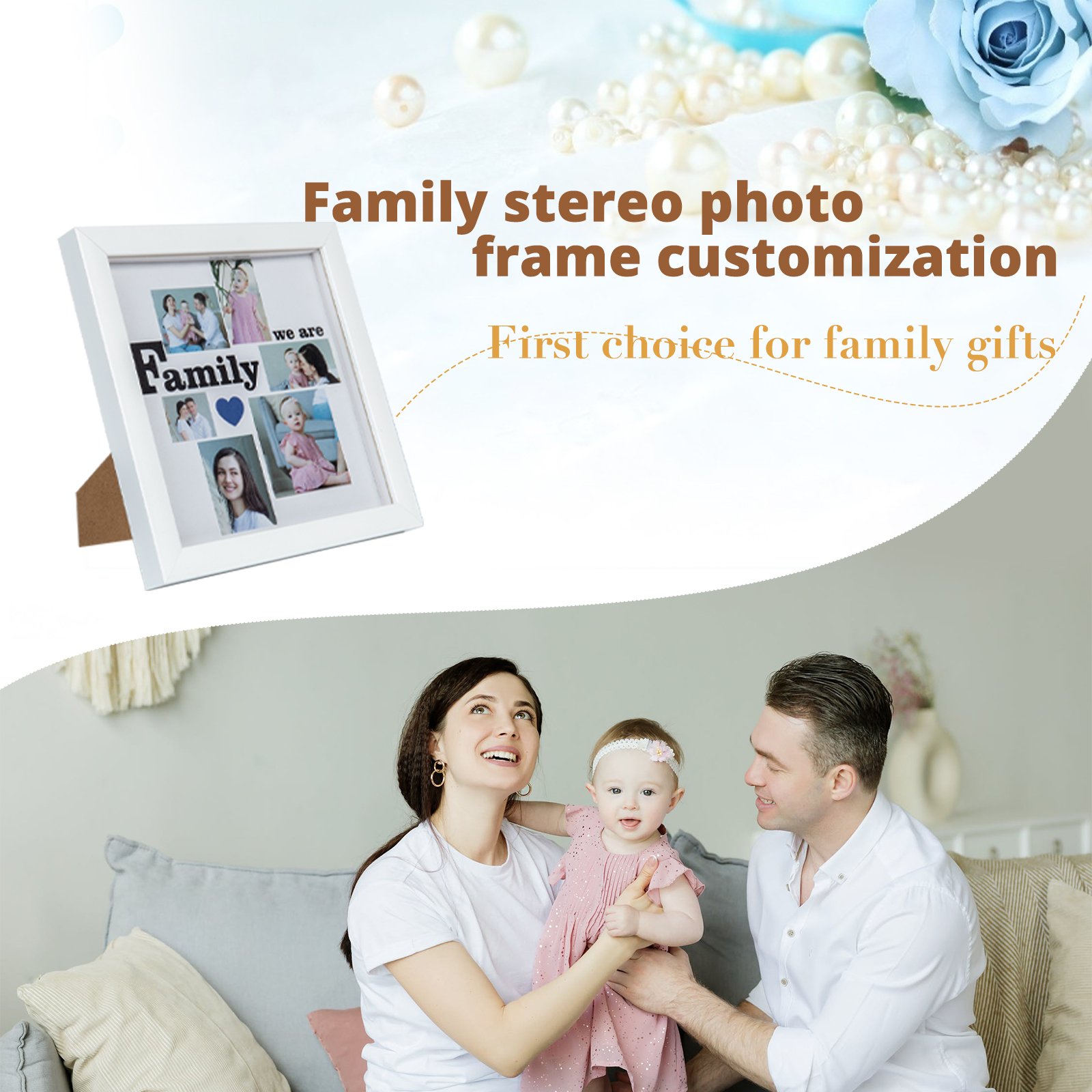 Personalised Family Stereo Photo Frame-Jessemade AU