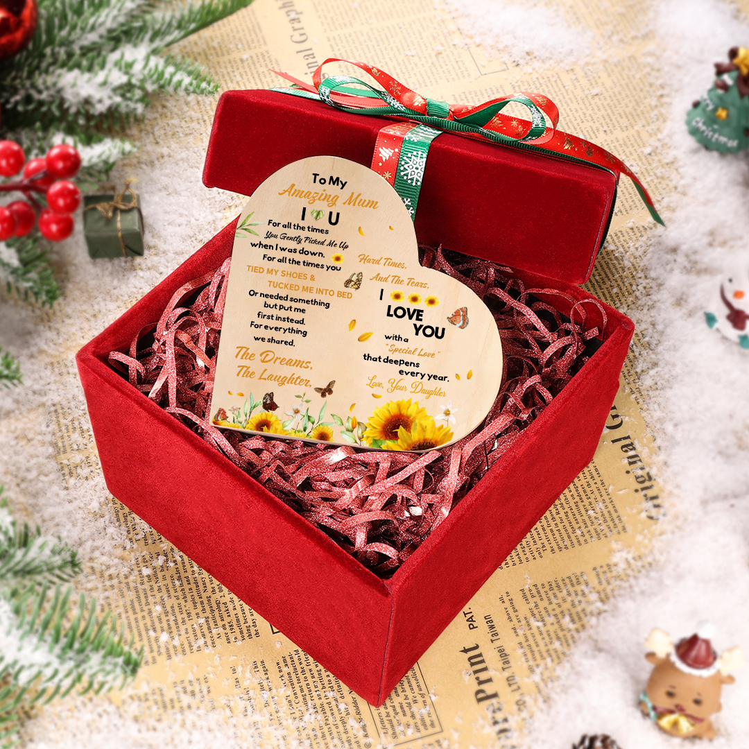 To My Mum - Wooden Heart Candle Holder Flower Candlesticks "picked me up" Gifts For Mother-Jessemade AU