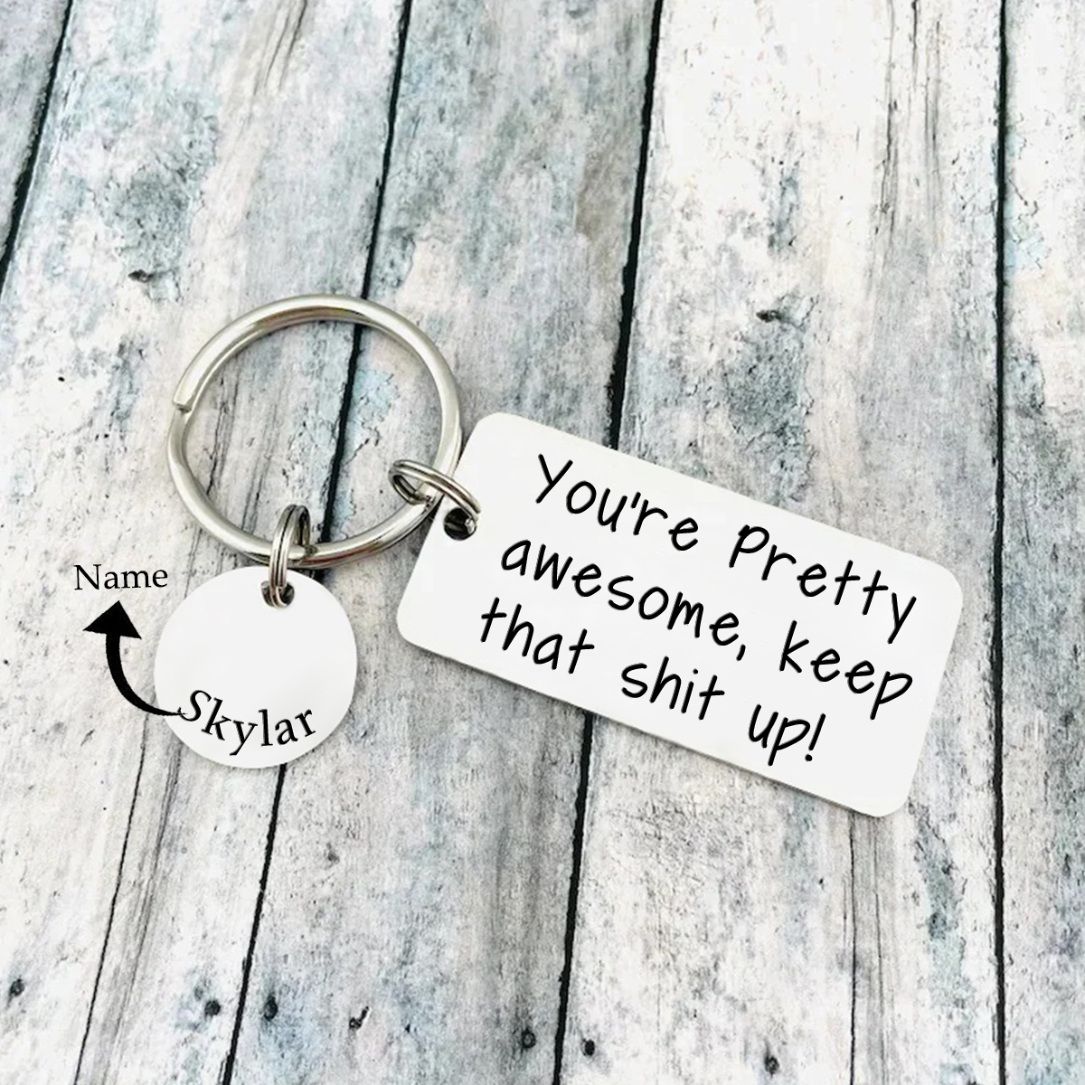 You're Pretty Awesome Keychain Custom 1 Name Keyring Personalised Gift For Family/Friends-Jessemade AU
