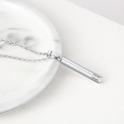 Personalised 6 Names Bar Necklace-Jessemade AU