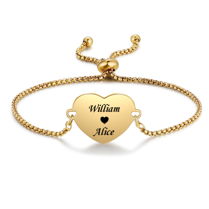 Personalised Photo Bracelets Custom Names Couple Bracelets-Jessemade AU