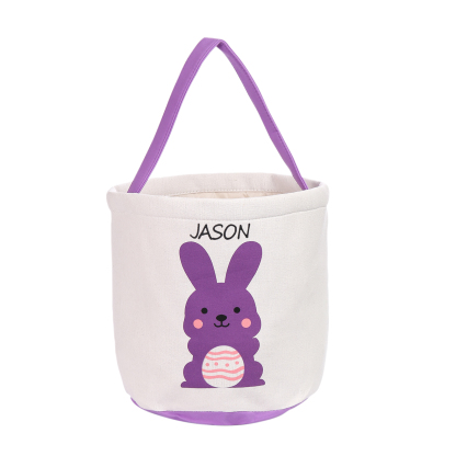 Personalised Bunny Tote Bag Custom Name Bunny Bucket Bag Easter Gifts-Jessemade AU