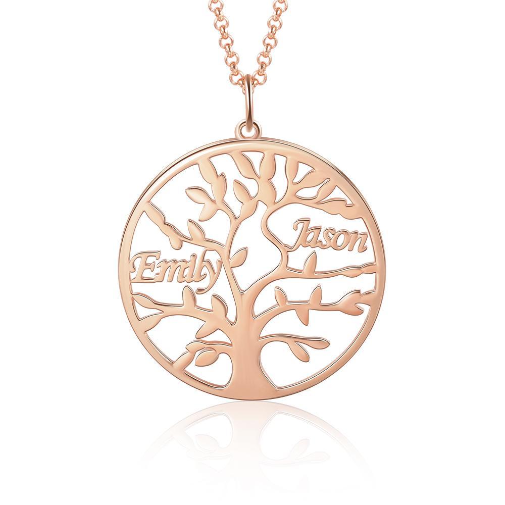 Personalised Family Tree Name Necklace Custom 2 Names Name Necklace-Jessemade AU