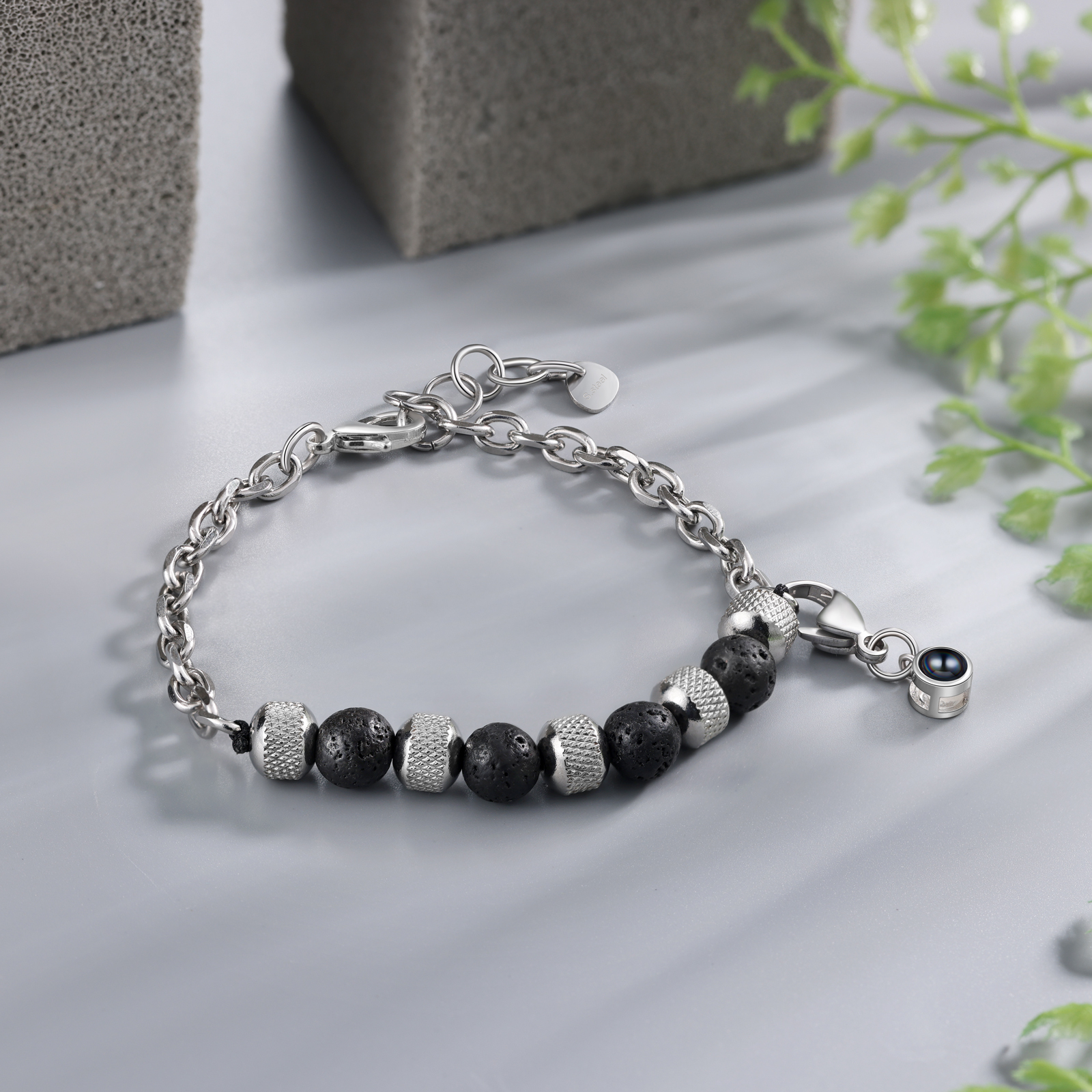 Personalised Projection Bracelet Custom Photo Bracelets Stainless Steel Adjustable Bracelet Creative Gift for Women/Girls-Jessemade AU