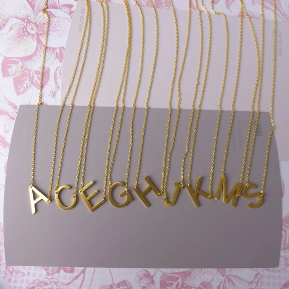 Personalised Big Letter Necklace Custom 1 Letter Gift For Her-Jessemade AU