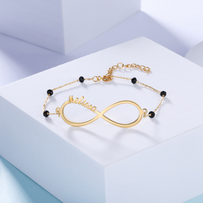 Personalised Infinity Bracelet Custom 1 Name Bracelet Gift For Women-Jessemade AU
