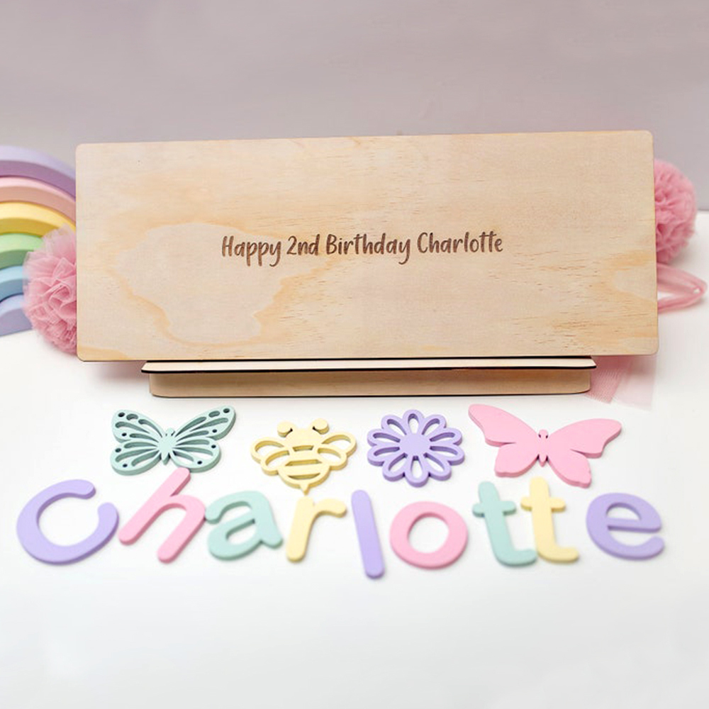 Personalised Kid's Wooden Name Alphabet Puzzle Toy for Toddlers Early Learning Child Toy-Jessemade AU