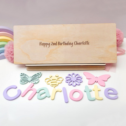 Personalised Kid's Wooden Name Alphabet Puzzle Toy for Toddlers Early Learning Child Toy-Jessemade AU