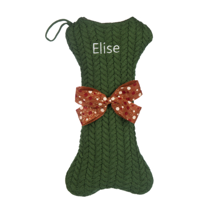 Personalised Christmas Stockings Ornaments Dog Bone Christmas Stockings Custom 1 Name Gifts for Family Friends-Jessemade AU