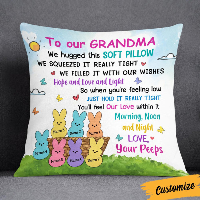 We Filled It With Our Wishes, Bunnies Short Plush Pillow Case Easter Gifts For Grandma-Jessemade AU