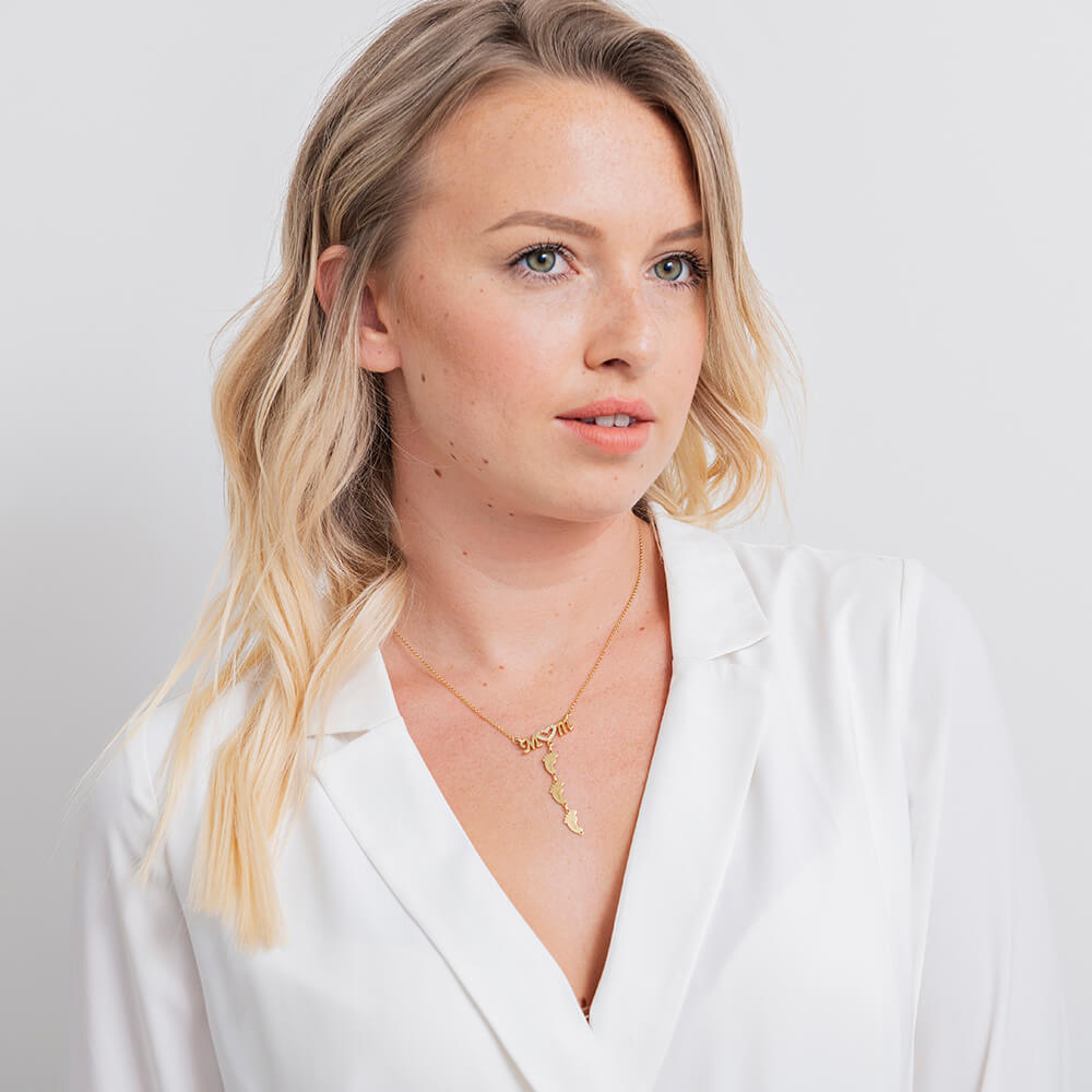 Mother's Day Personalised Baby Feet Necklace Engraved 3 Names Necklace Gifts For Mum-Jessemade AU