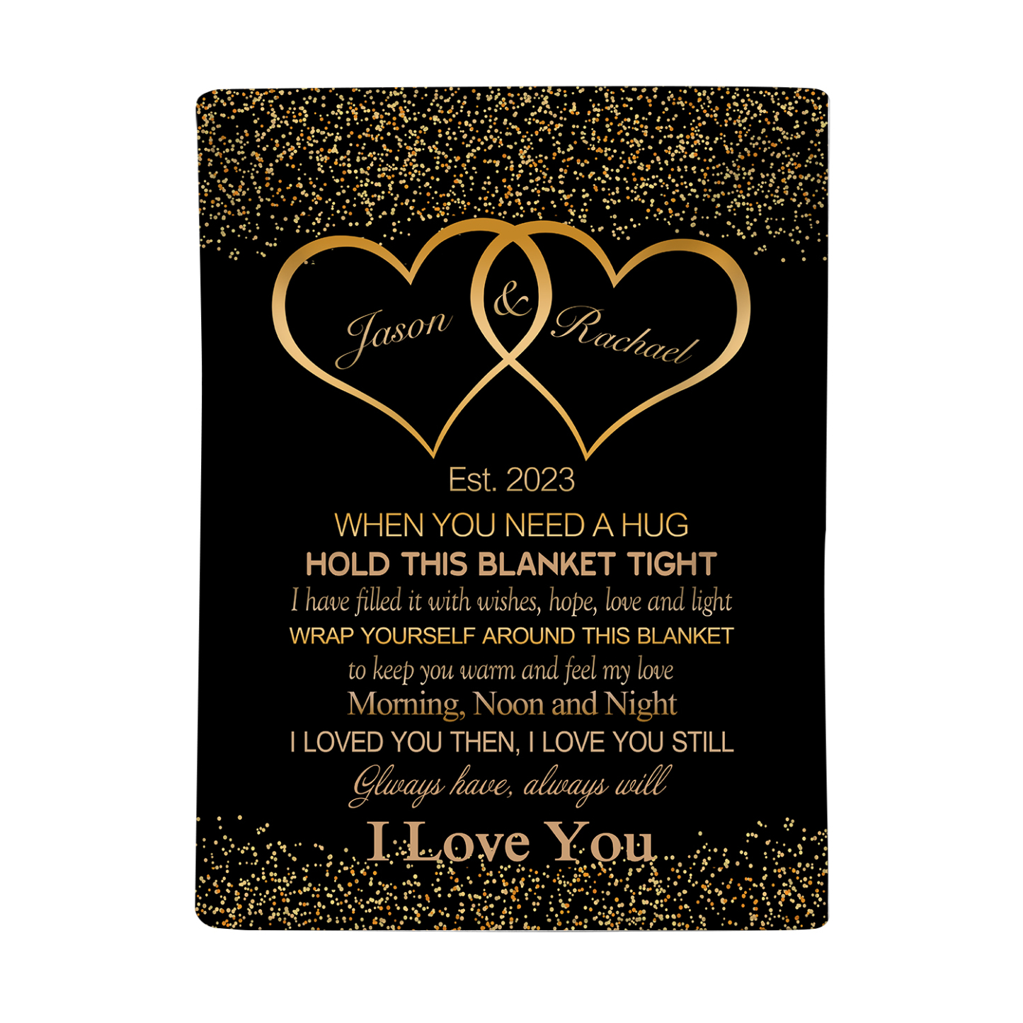 Personalised Couple Blanket Customised 2 Names Blanket Valentine's Day Anniversary Gift for Couples-Jessemade AU