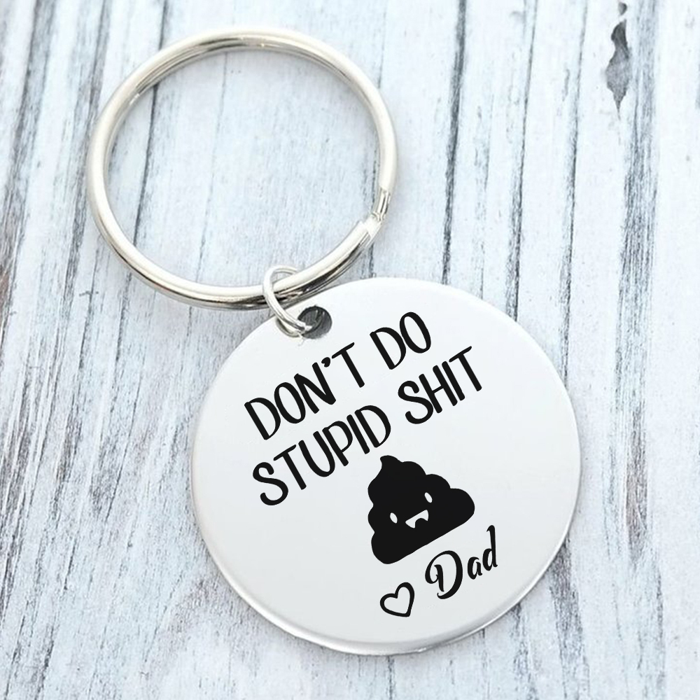 Don't Do Stupid Funny Keychain Custom Text Keyring Personalised Gift For Kids-Jessemade AU