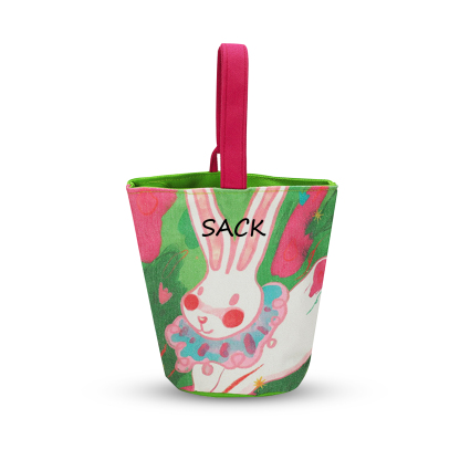 Personalised Bunny Tote Bag Custom Name Bunny Basket Bucket Bag Easter Gifts for Him/Her-Jessemade AU