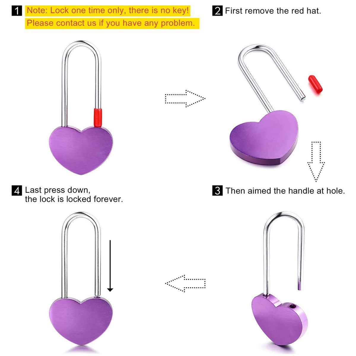 Personalised Love Lock Engraved Love Lock Custom Names Padlocks Gifts For Couple-Jessemade AU