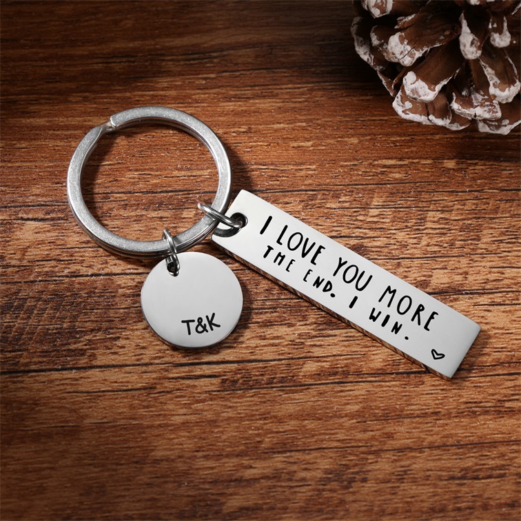 I Love You More The End I Win Keychain Personalised Name Gifts for Couple-Jessemade AU