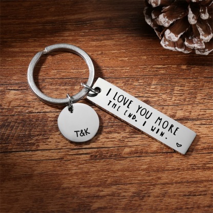 I Love You More The End I Win Keychain Personalised Name Gifts for Couple-Jessemade AU