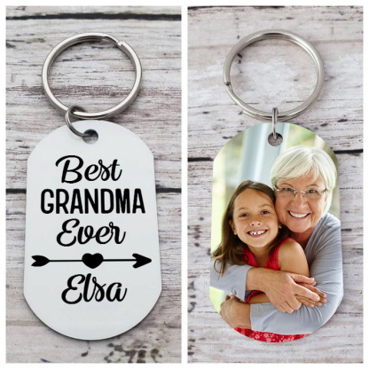 Personalised Photo and Name Keychain for Nana "Best Nana Ever" Grandparents' Day Gift-Jessemade AU