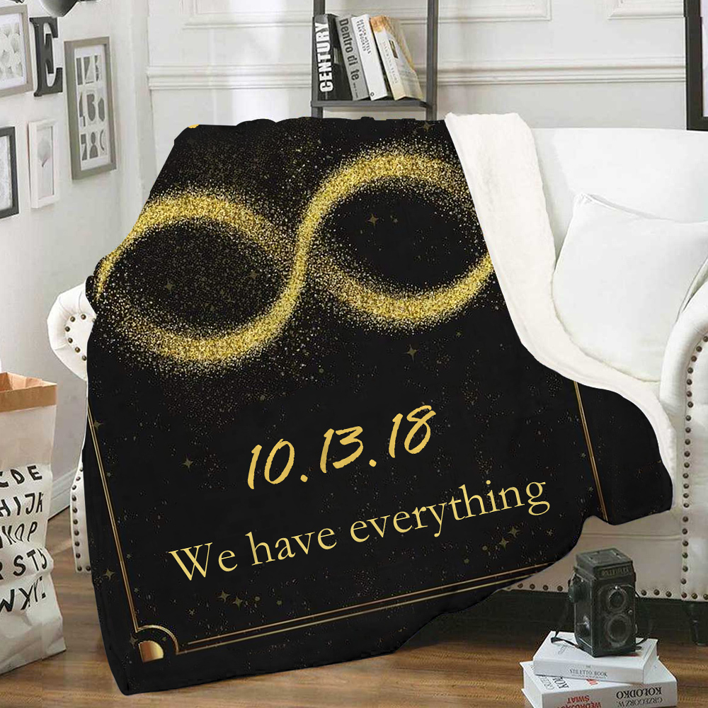 Personalised Couple Blanket Custom 2 Names  & Date Blanket Gift for Him/Her - When We Have Each Other, We Have Everything-Jessemade AU