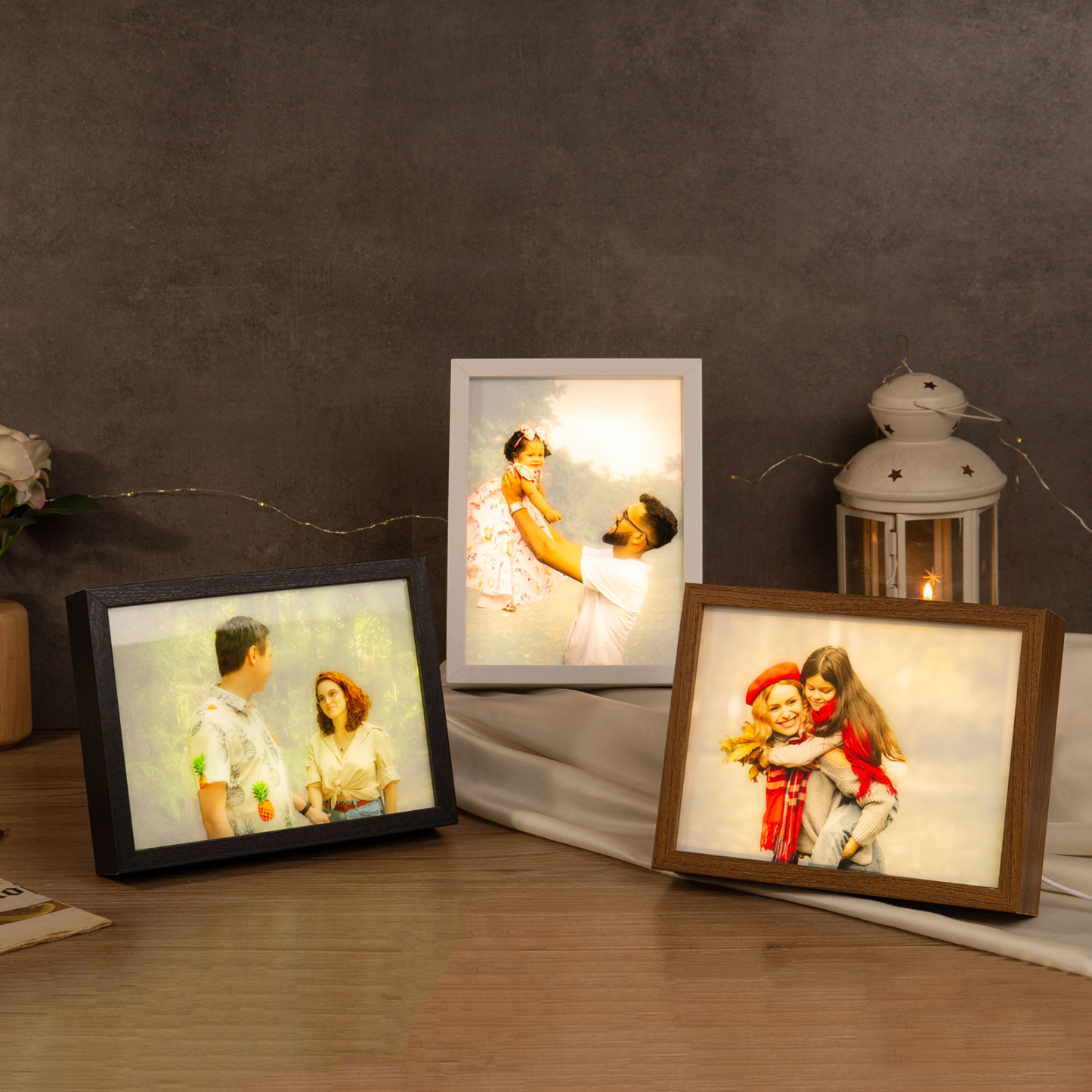Personalised Photo Frame Night Light Changeable Colour Lamp Home Decor Personalised Gifts for Family Friends-Jessemade AU