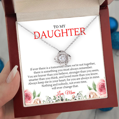 To My Daughter Love Knot Necklace Mum to Daughter Special Birthday Gift-Jessemade AU