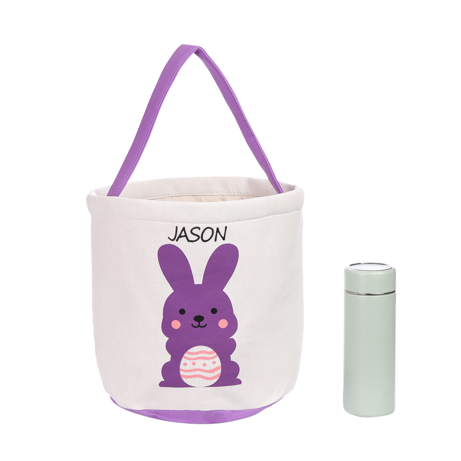 Personalised Bunny Tote Bag Custom Name Bunny Bucket Bag Easter Gifts-Jessemade AU