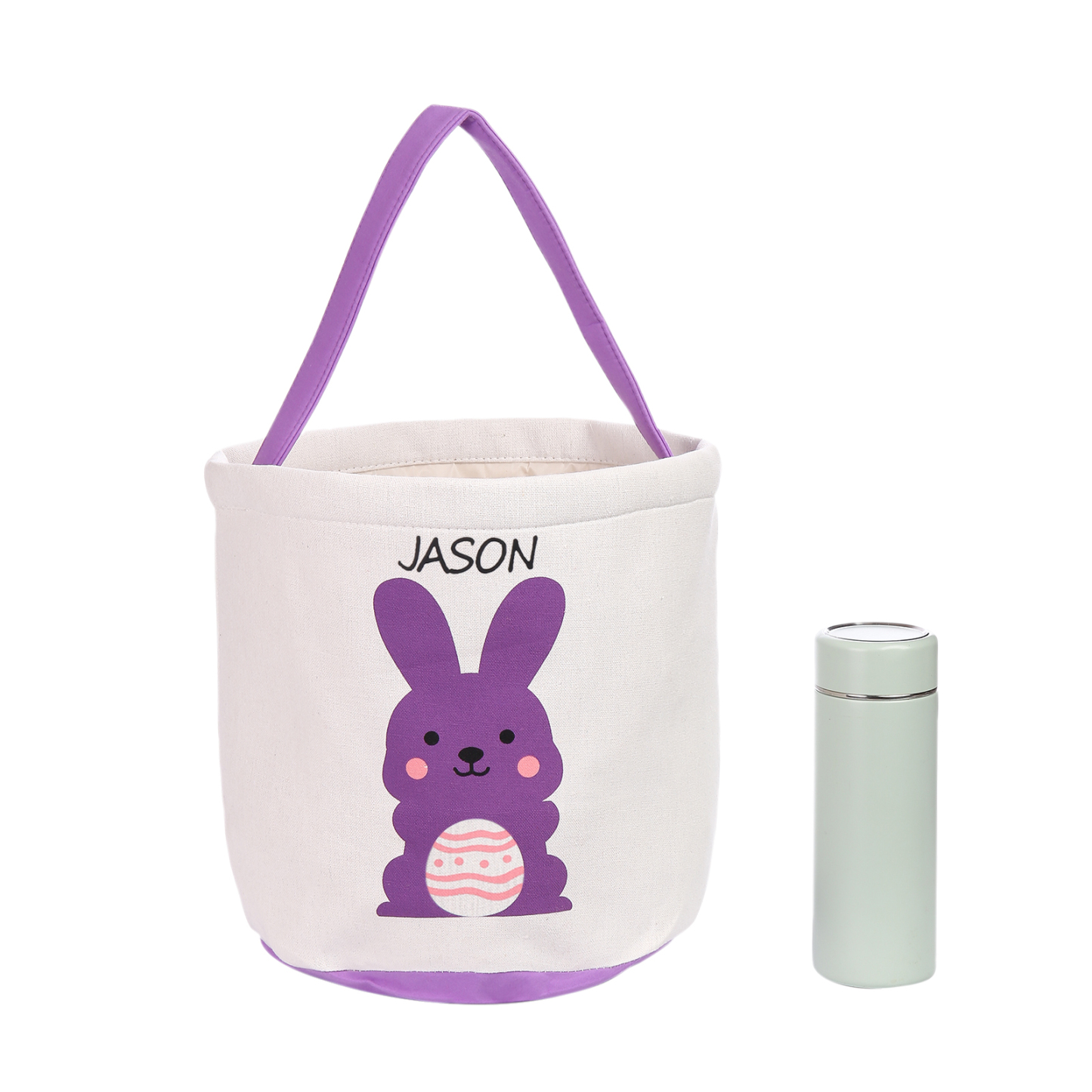 Personalised Bunny Tote Bag Custom Name Bunny Bucket Bag Easter Gifts-Jessemade AU