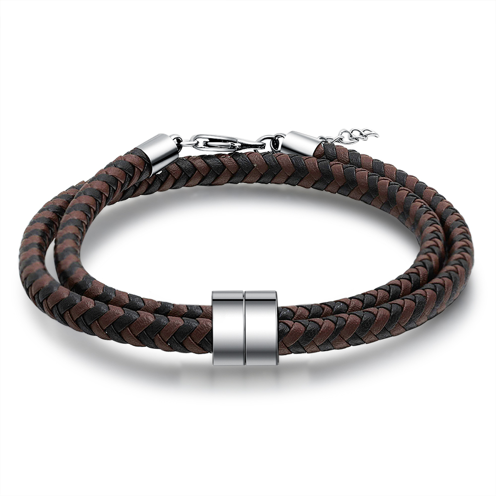 Personalised 2 Beads Men's Bracelet For Him-Jessemade AU