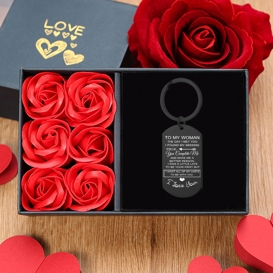 To My Man/Woman Custom Photo Keyring Couple Keychain Stainless Steel Keychain Valentine's Day Gift for Couples-Jessemade AU