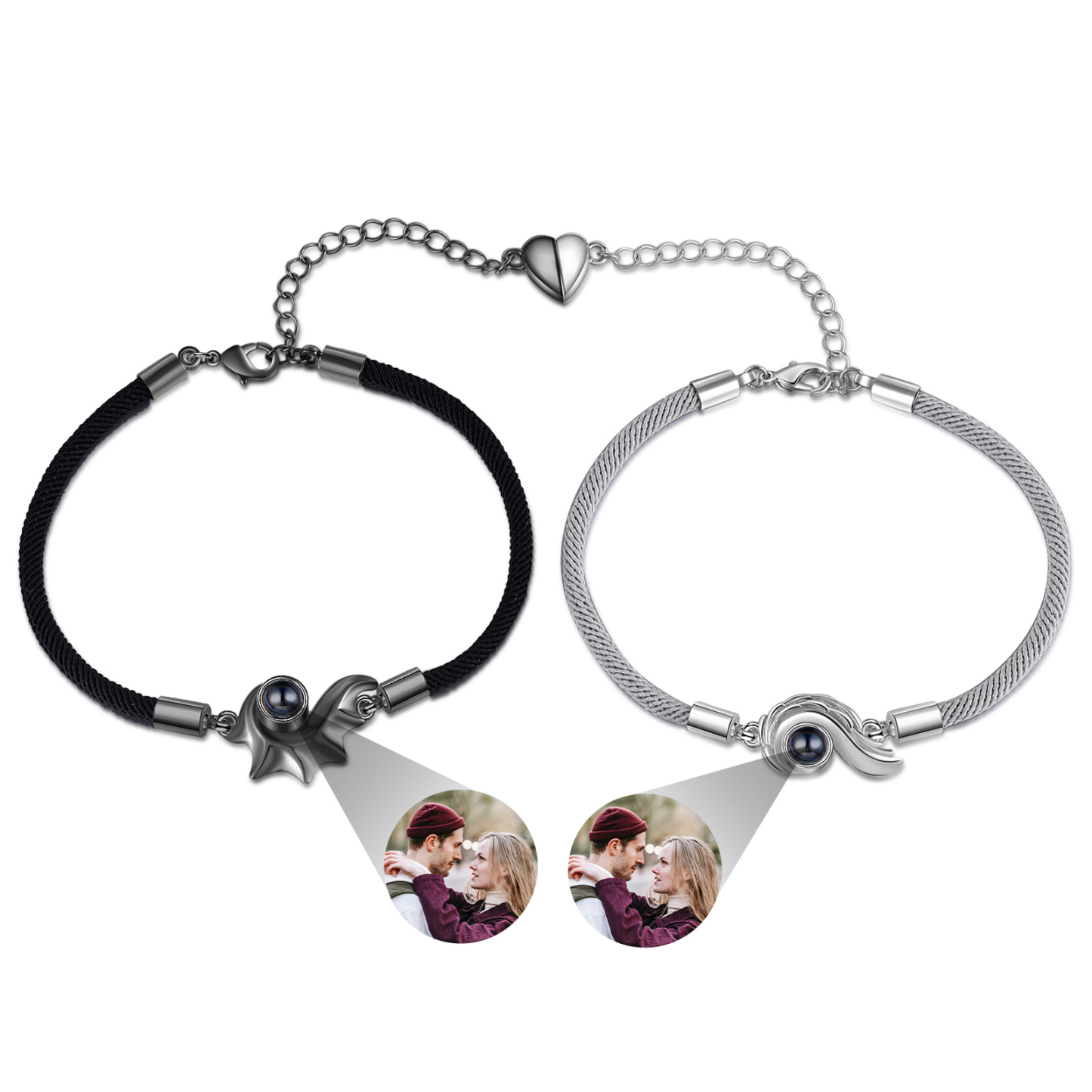 Personalised Magnetic Projection Bracelet Custom Photo Couple Bracelet Creative Gift for Her-Jessemade AU