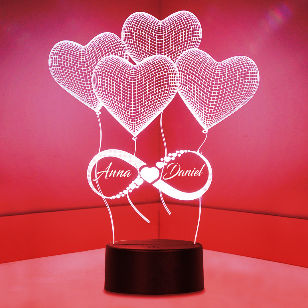 Balloon LED Night Light Personalised 7 Colours Changing Night Light With Name Lamp Gifts For Kids-Jessemade AU