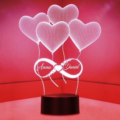 Balloon LED Night Light Personalised 7 Colours Changing Night Light With Name Lamp Gifts For Kids-Jessemade AU