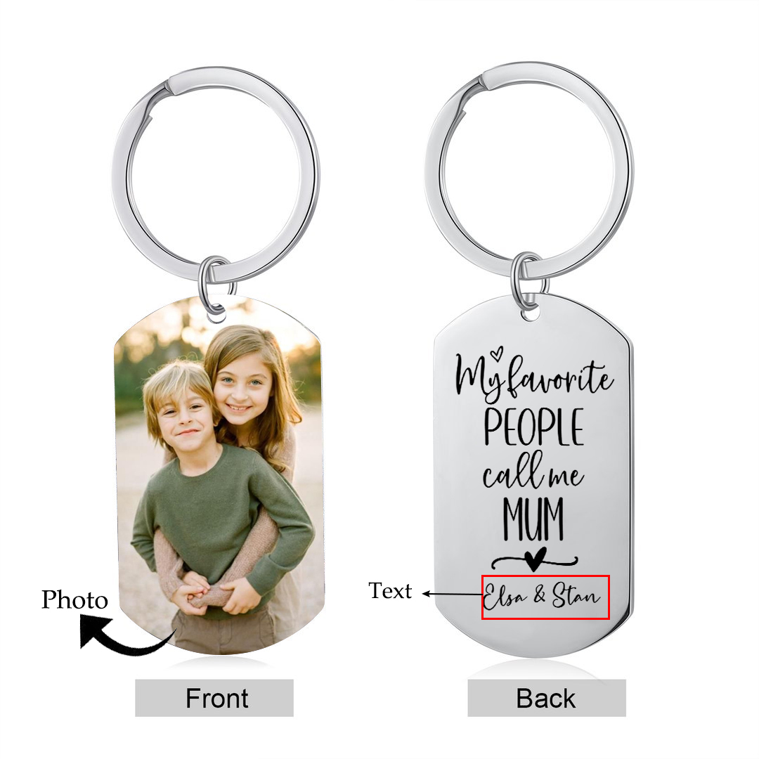 Personalised Mother Photo Keychain My Favourite People Call Me Mum Keyring-Jessemade AU
