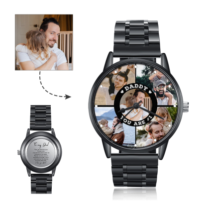 Personalised Photo Watch Custom 5 Photos Mechanical Watch Gifts for Him-Jessemade AU