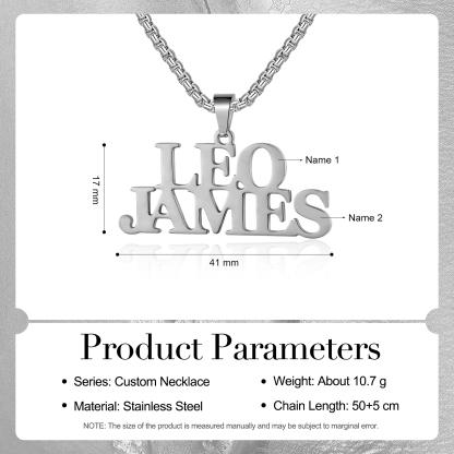 Personalised Name Necklace Custom 2 Names Necklaces Romantic Gift For Her-Jessemade AU