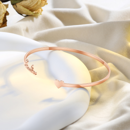 Customised Name Bangle Bracelet Custom Name Adjustable Bangle Birthday Gifts For Her-Jessemade AU