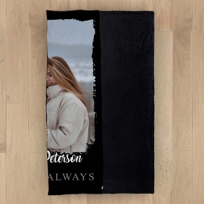 Personalised Couple Blanket Engrave Name Forever & Always Sweet Gift For Her-Jessemade AU