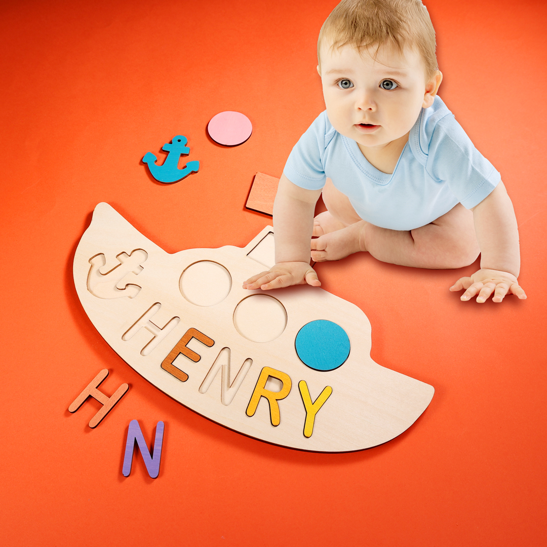 Personalised Kid's Wooden Name Alphabet Puzzle Toy for Toddlers Early Learning Child Toy-Jessemade AU