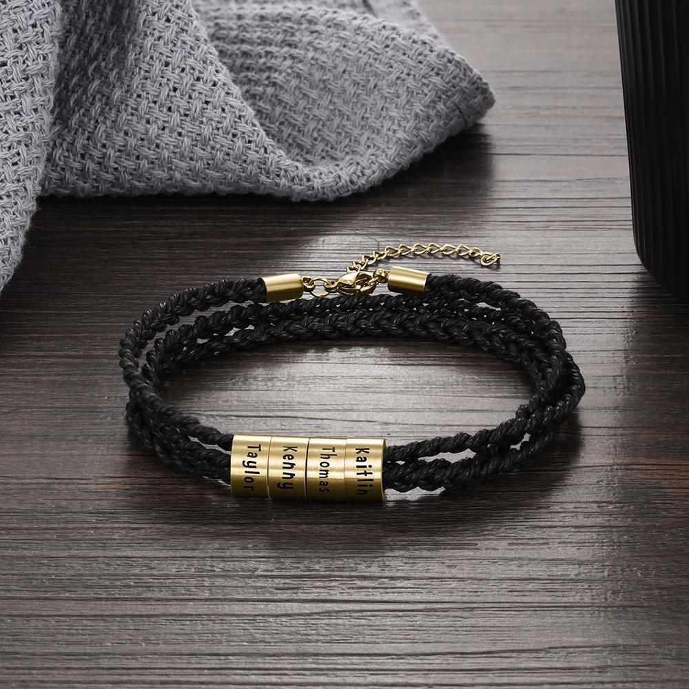 Adjustable Men's Bracelets 4 Beads Gift for Dad-Jessemade AU