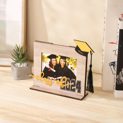 Class of 2024 Personalised Graduation Photo Frame Custom Name & Photo Wooden Frame Creative Gifts-Jessemade AU