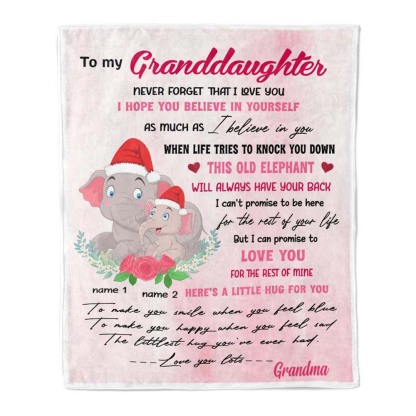 Grandma to Granddaughter,Never forget that I love you-Flannel Blanket-Jessemade AU
